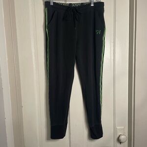 PINK by Victoria’s Secret Black Lounge Sweatpants Joggers With Dog Logo
